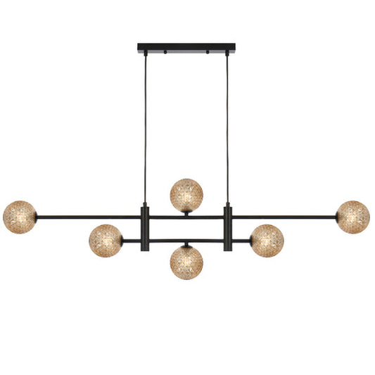 TYSON 6 LIGHT PENDANT BLACK - PE06-BKAMT