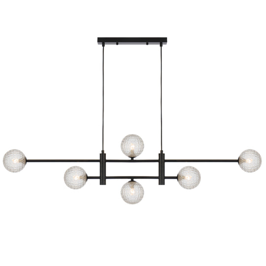 TYSON 6 LIGHT PENDANT BLACK - PE06-BKCLP