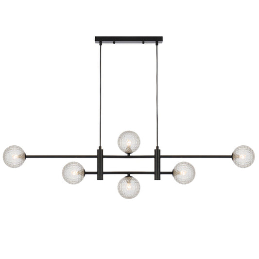 TYSON 6 LIGHT PENDANT BLACK - PE06-BKCLP