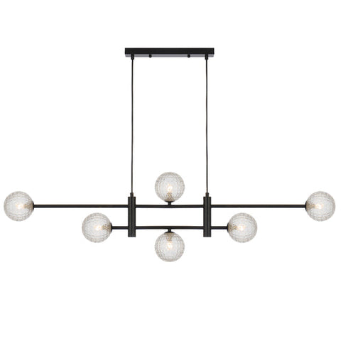 TYSON 6 LIGHT PENDANT BLACK - PE06-BKCLP
