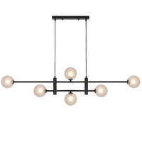 TYSON 6 LIGHT PENDANT BLACK (Frost Tear) - TYSON PE06-BKFRT