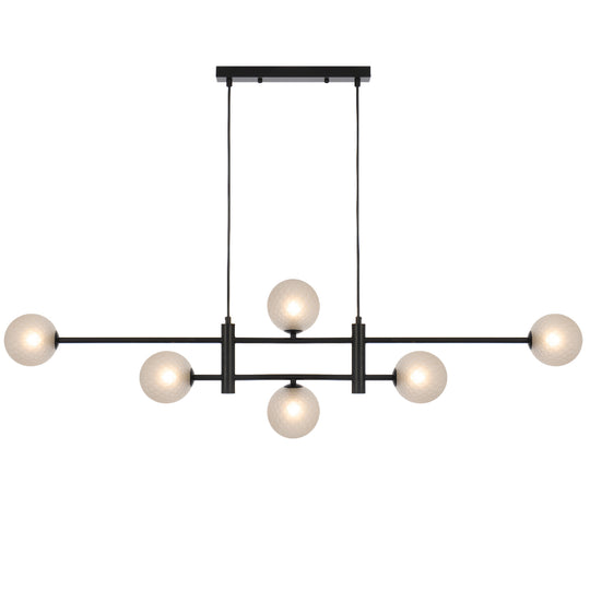 TYSON 6 LIGHT PENDANT BLACK - PE06-BKFRT