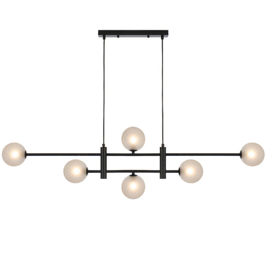 TYSON 6 LIGHT PENDANT BLACK - PE06-BKFRT