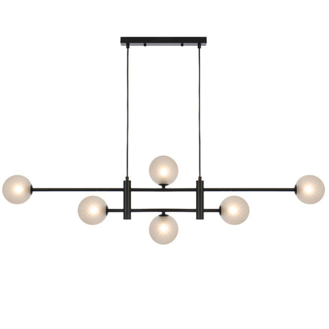 TYSON 6 LIGHT PENDANT BLACK - PE06-BKFRT