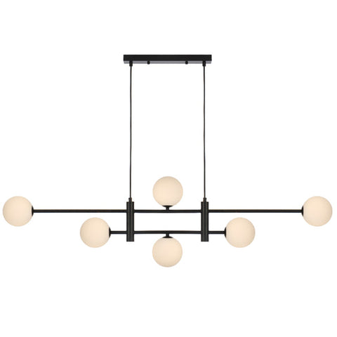 TYSON 6 LIGHT PENDANT BLACK - PE06-BKOM