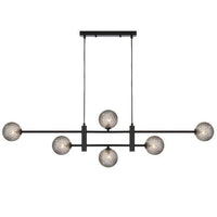 TYSON 6 LIGHT PENDANT BLACK (Smoke Tear) - TYSON PE06-BKSMT