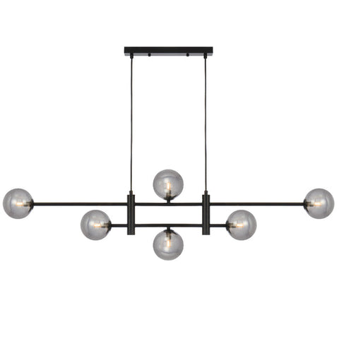 TYSON 6 LIGHT PENDANT BLACK - PE06-BKSM