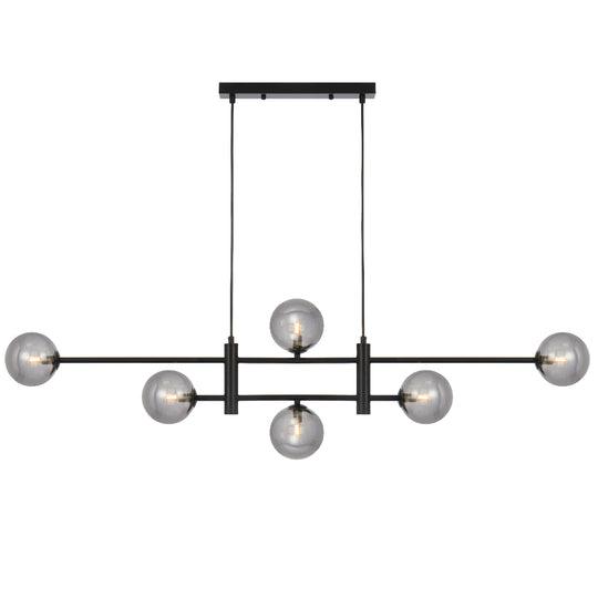 TYSON 6 LIGHT PENDANT BLACK (Smoke) - TYSON PE06-BKSM
