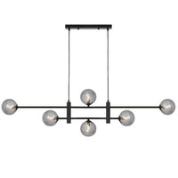 TYSON 6 LIGHT PENDANT BLACK (Smoke) - TYSON PE06-BKSM