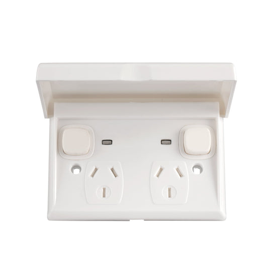 Transco IP53 Double Power Poin - P2WS - ARCK Electrical Wholesale Supplies