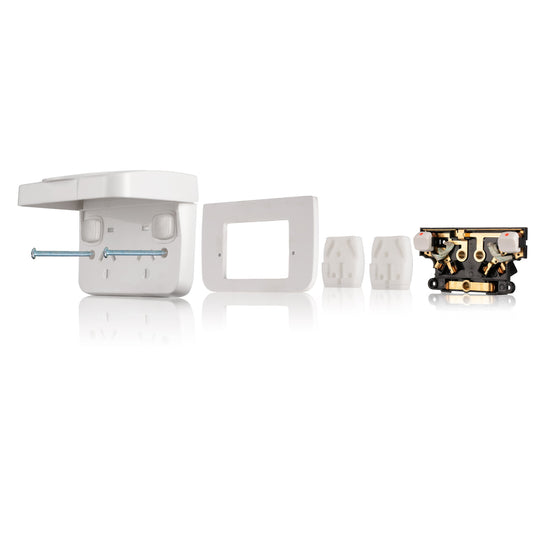 Transco Weatherproof Double GPO IP65 - P2DWS - ARCK Electrical Wholesale Supplies