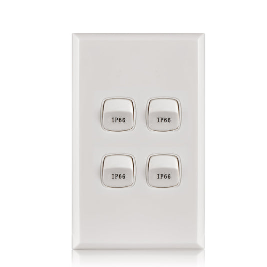 4 Gang Weatherproof Switch IP66 - S4WP - ARCK Electrical Wholesale Supplies