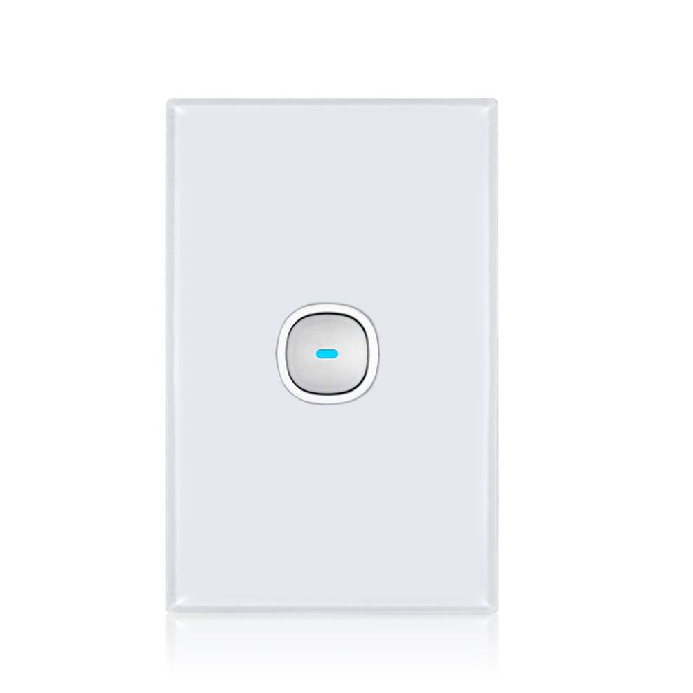 Transco Glass-look OPAL LED 1 Gang Push Button Switch - S1G & S1G/B