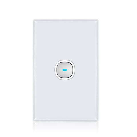 Transco Glass-look OPAL LED 1 Gang Push Button Switch - S1G & S1G/B