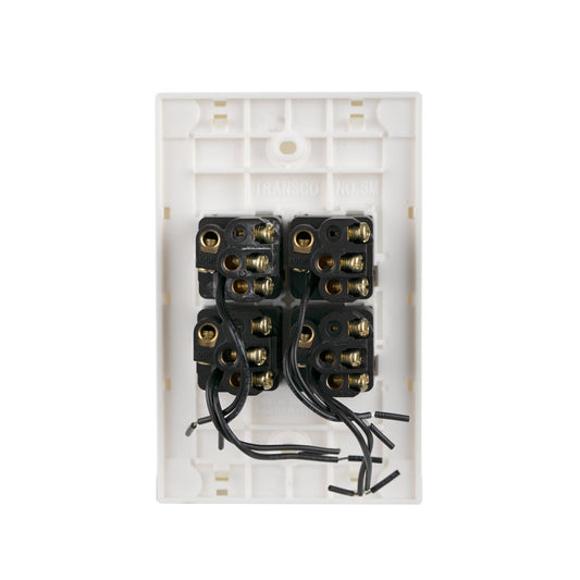Transco Glass-look OPAL LED 4 Gang Push Button Switch - S4G & S4G/B