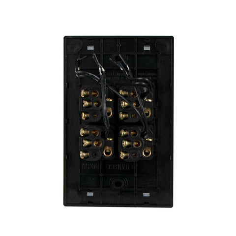 Transco Glass-look OPAL LED 4 Gang Push Button Switch - S4G/B