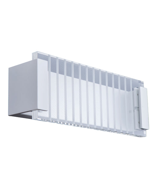 WALL Int City S/M 12W RECT Matt Wh 3K w/FR Ribbed Diff 803 Lm - VIENNA