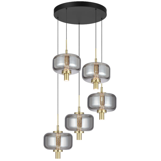 VOLEN 5 LIGHT PENDANT - PE5-BKSM