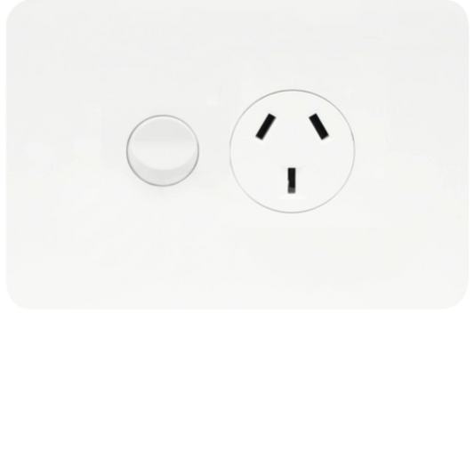 Hager Allure Series Double Pow - WBHP1S-MW - ARCK Electrical Wholesale Supplies