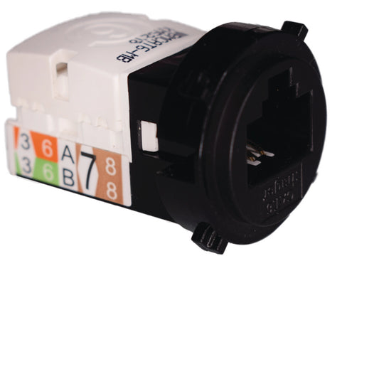 Hager Mechanism Data Cat 6 Matt Black -  WBMCAT6-MB - ARCK Electrical Wholesale Supplies