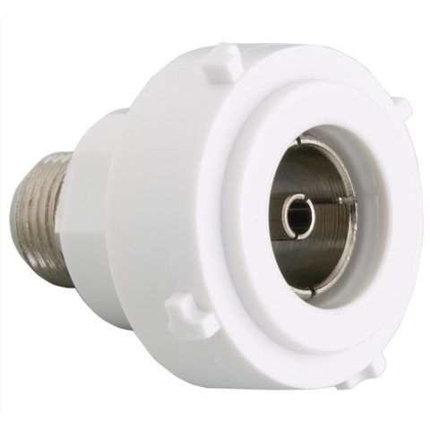 Hager Mechanism TV PAL to F Gloss White - WBMTV75PF