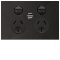 Hager 10 Amp FINESSE Double In - WBQP2SUSB-MB