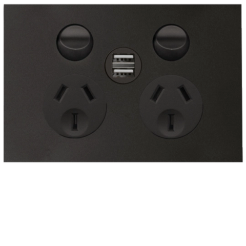 Hager 10 Amp FINESSE Double In - WBQP2SUSB-MB