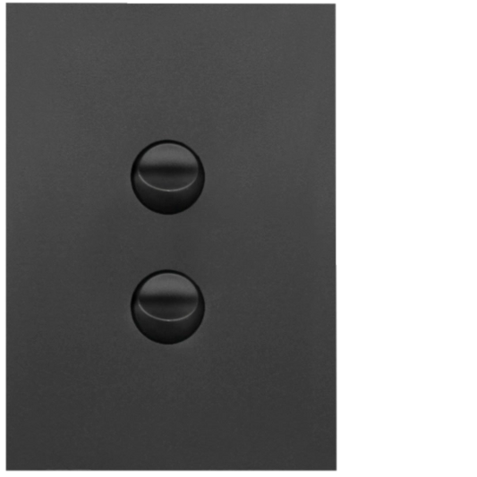 Hager 16 Amp 2 Gang FINESSE Ve - WBQSV2-MB - ARCK Electrical Wholesale Supplies