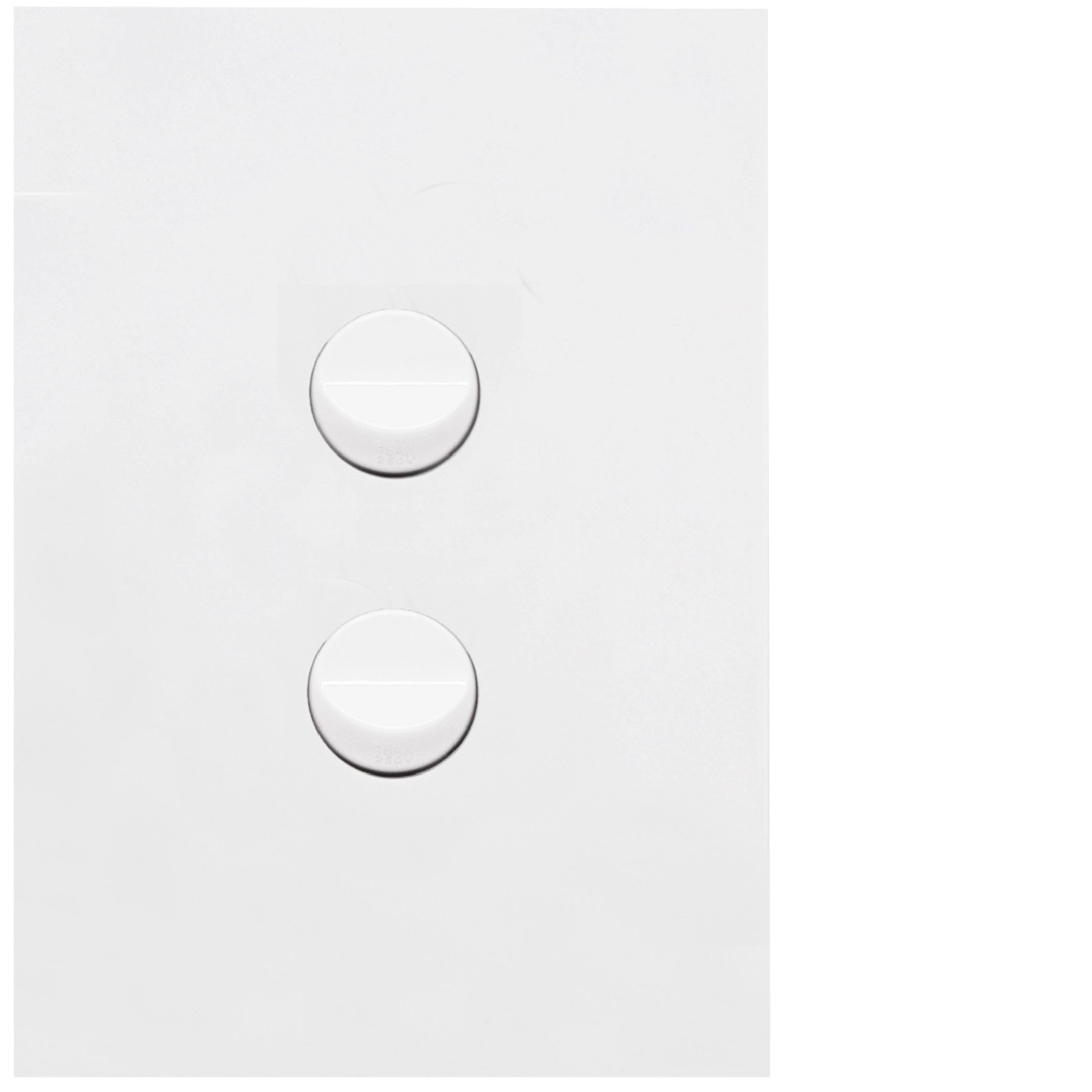 Hager Finesse 2 Gang Switch - Gloss White WBQSV2 - ARCK Electrical Wholesale Supplies