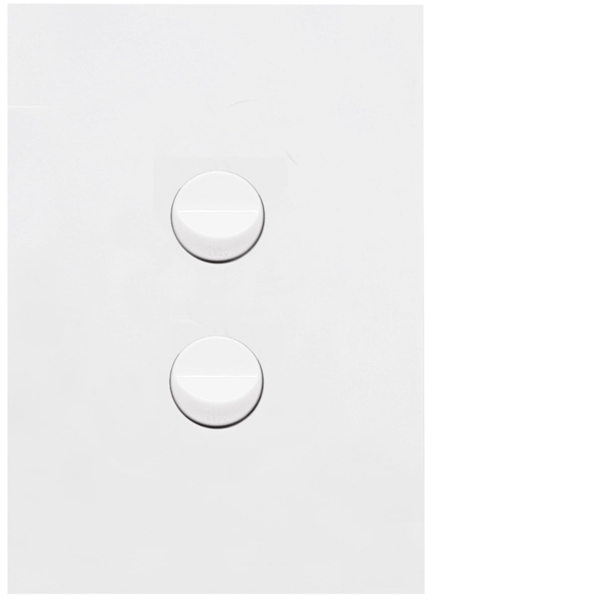 Hager Finesse 2 Gang Switch - Gloss White WBQSV2 - ARCK Electrical Wholesale Supplies