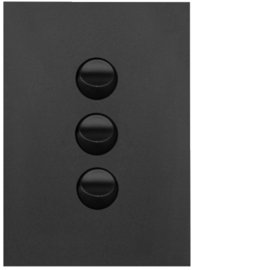 Hager 16 Amp 3 Gang FINESSE Ve - WBQSV3-MB - ARCK Electrical Wholesale Supplies