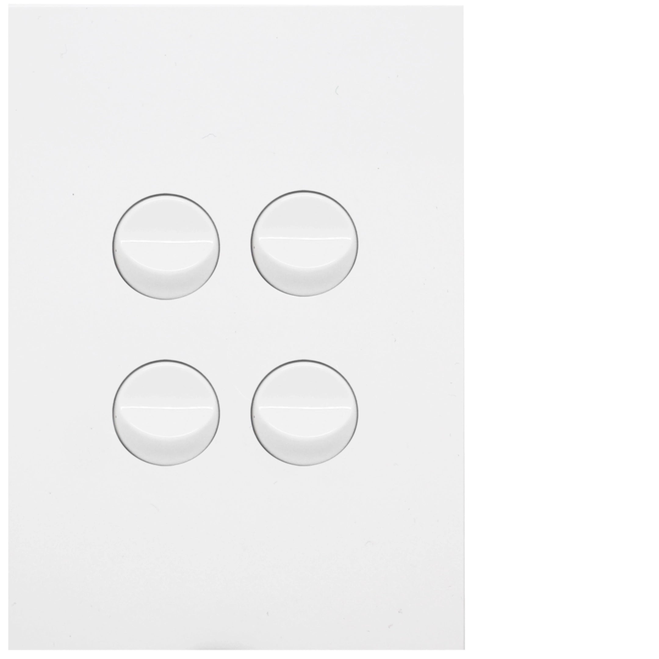 Hager 16 Amp 4 Gang FINESSE Vertical Internal Rocker Switch Matte White - WBQSV4-MW - ARCK Electrical Wholesale Supplies
