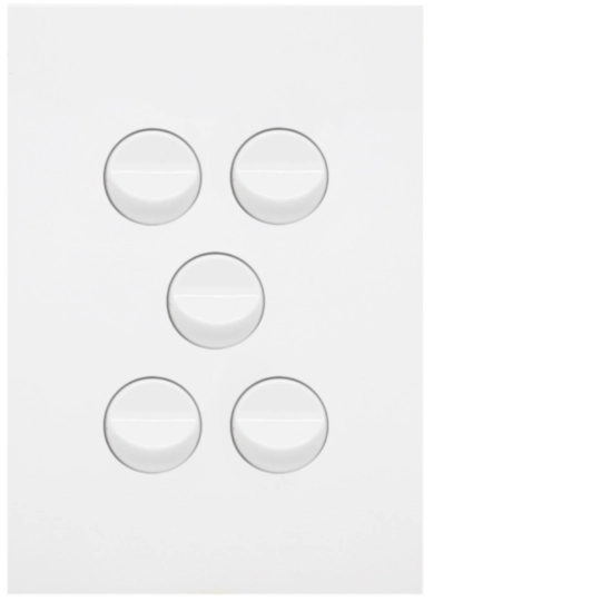 Hager 16 Amp 5 Gang FINESSE Ve - WBQSV5-MW