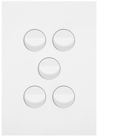 Hager 16 Amp 5 Gang FINESSE Ve - WBQSV5-MW