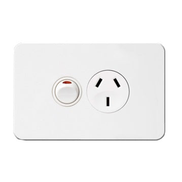 Hager 10 Amp SILHOUETTE Single - WBSP1S-MW - ARCK Electrical Wholesale Supplies