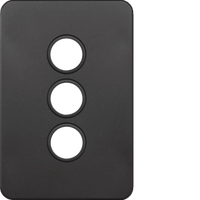 Hager 3 Gang SILHOUETTE Grid P - WBSSP3-MB