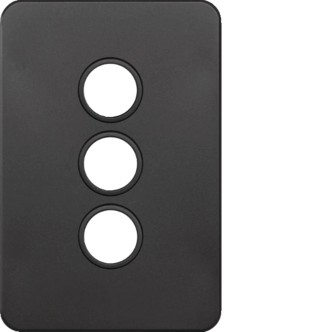 Hager 3 Gang SILHOUETTE Grid P - WBSSP3-MB