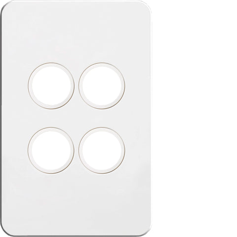 Hager 4 Gang SILHOUETTE Grid P - WBSSP4-MW - ARCK Electrical Wholesale Supplies