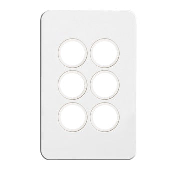 Hager 6 Gang SILHOUETTE Grid P - WBSSP6 - ARCK Electrical Wholesale Supplies