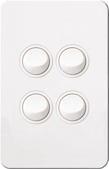 Hager 16 Amp 4 Gang SILHOUETTE - WBSSV4-MW