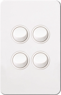 Hager 16 Amp 4 Gang SILHOUETTE - WBSSV4-MW