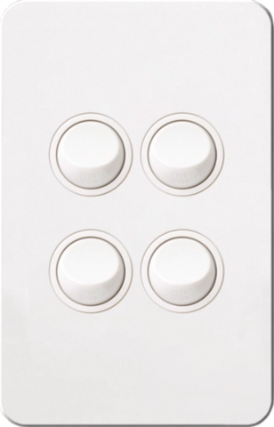 Hager 16 Amp 4 Gang SILHOUETTE - WBSSV4-MW