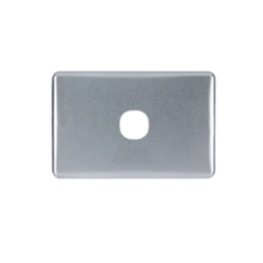 One Gang Aluminium Brushed Sil - WS1/BSMC