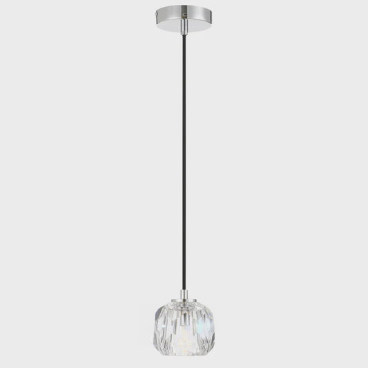ZAHA 1 PENDANT 3wG9LED D110 cab2.0 CHROME / CRYSTAL - ZAHA PE01-CHCR - ARCK Electrical Wholesale Supplies