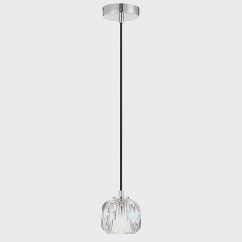 ZAHA 1 PENDANT 3wG9LED D110 cab2.0 CHROME / CRYSTAL - ZAHA PE01-CHCR - ARCK Electrical Wholesale Supplies