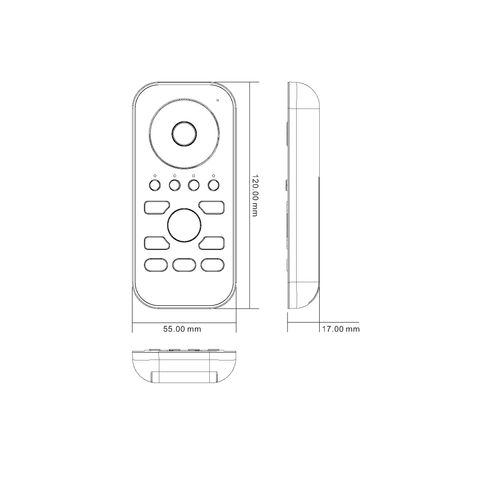 Single Coloured Zigbee LED Remote Controller - HV9102-ZB-SCREM
