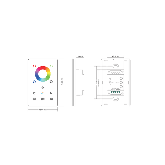RGBW Zigbee LED Touch Panel - HV9101-ZB-RGBWTP