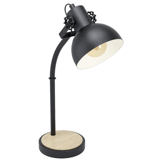 Lubenham 1 Light Table Lamp Black / Brown - 43165N - ARCK Electrical Wholesale Supplies