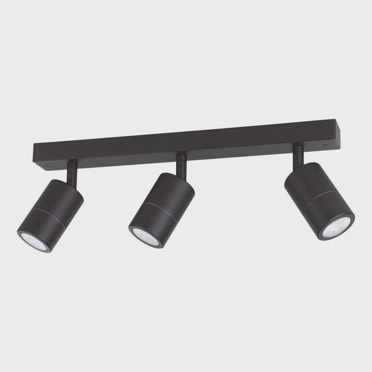 FREMANTLE 3lt GU10 Adjustable Bar IP55 Dimmable Exterior Wall Light Matt Black - 206159 - ARCK Electrical Wholesale Supplies