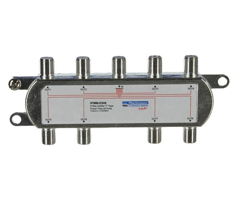8 Way Splitter 'F' Type 5-2400MHz  - 07MM-ES08